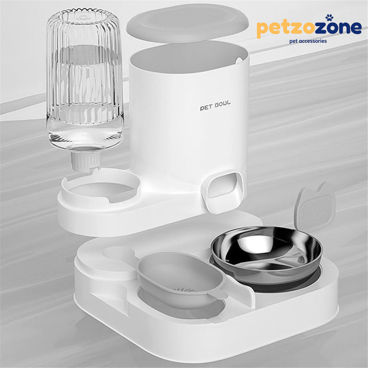 Petzozone™PetHydrate Automatic Cat Bowl & Water Fountain